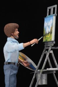 Bob Ross joy of painting figure