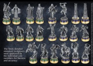 Lord of the Rings chess set playing pieces