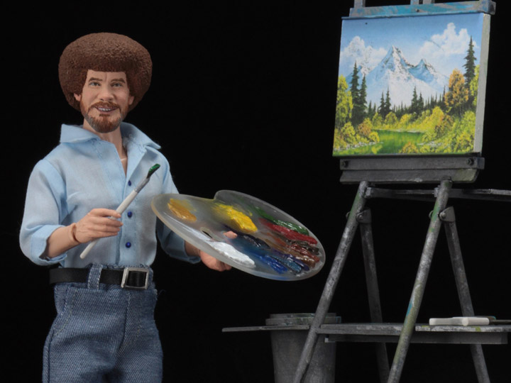 Bob Ross joy of painting figure