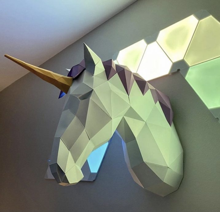 3D papercraft Unicorn's Head