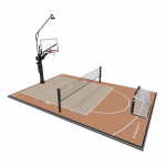 Oncourt compact basketball court